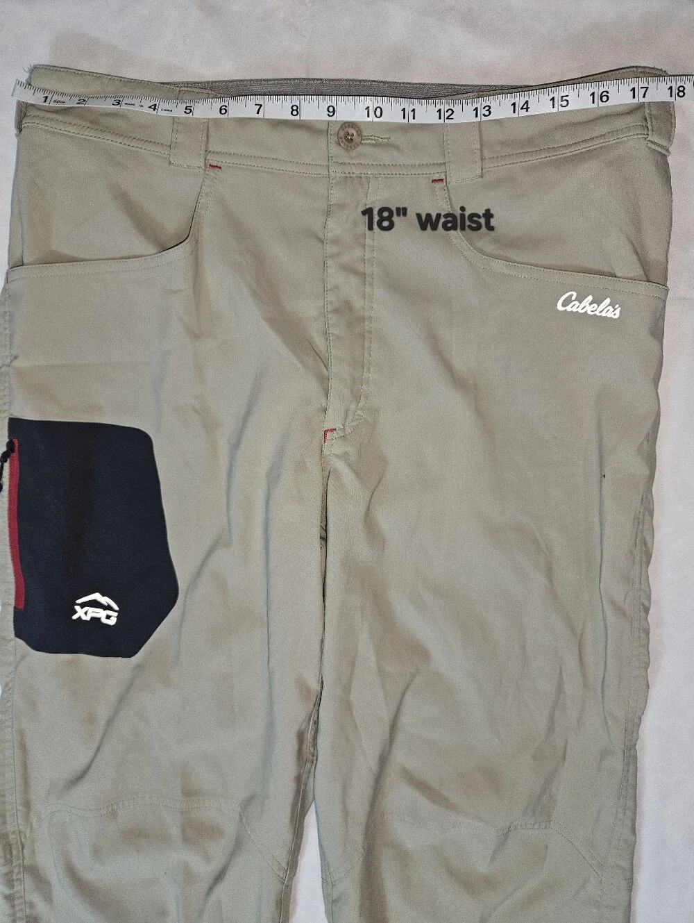 Cabelas Mens L 34 Outdoor Hiking Fishing Tan XPG Cool Phase Pants British Khaki